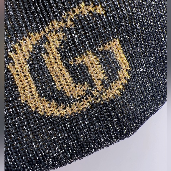 ❌SOLD❌NWT Authentic GUCCI Black Metallic Lurex Headband Logo GG Size M (57cm) - Picture 4 of 12